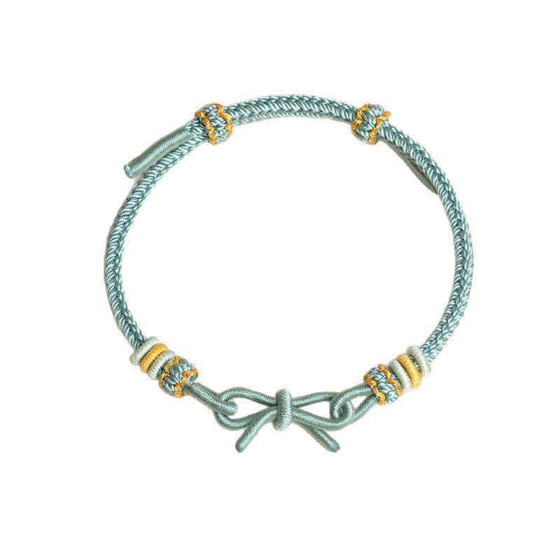Buddha Stones Bracelet papillon porte-bonheur tissé à la main en cordon tressé ajustable - image 7