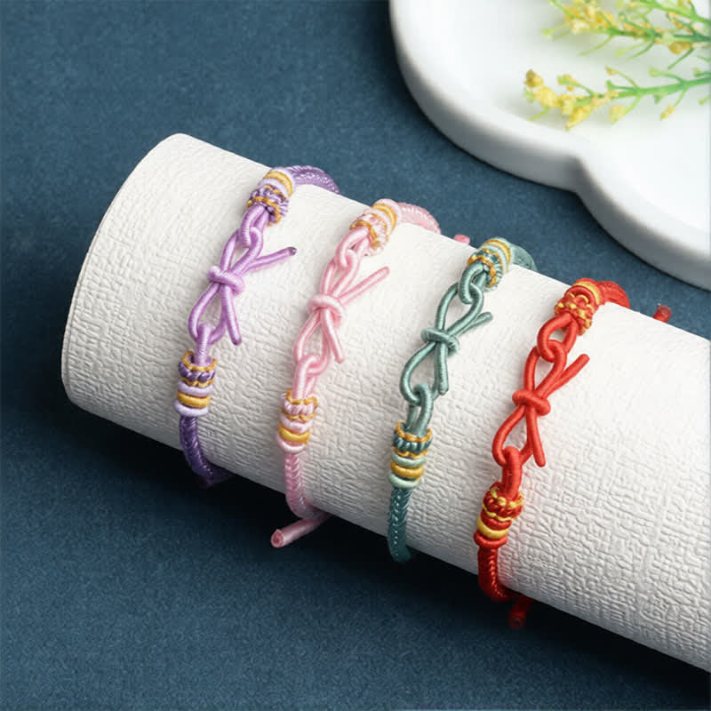 Buddha Stones Bracelet papillon porte-bonheur tissé à la main en cordon tressé ajustable - image 10