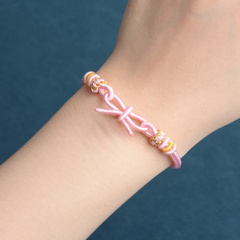 Buddha Stones Bracelet papillon porte-bonheur tissé à la main en cordon tressé ajustable - image 11