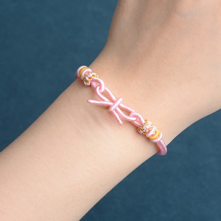 Buddha Stones Bracelet papillon porte-bonheur tissé à la main en cordon tressé ajustable - image 11