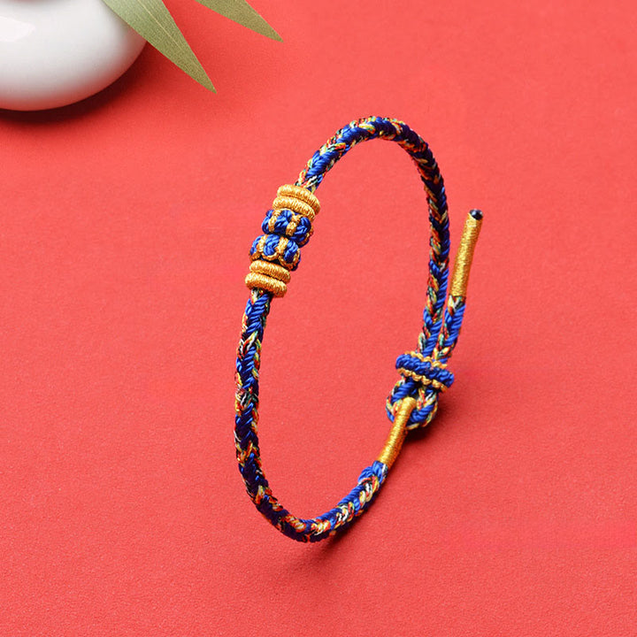 Buddha Stones Bracelet porte-bonheur en corde tressée à la main avec motif de carpes koï - image 9