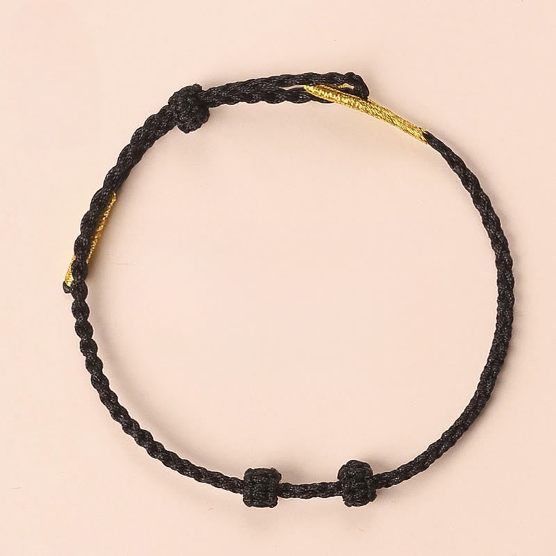 Buddha Stones Bracelet ajustable à faire soi-même en fil rouge tissé à la main, symbole de force Om Mani Padme Hum - image 21