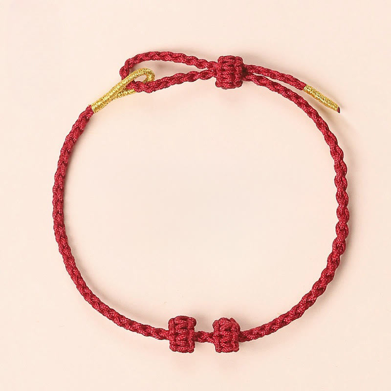Buddha Stones Bracelet ajustable à faire soi-même en fil rouge tissé à la main, symbole de force Om Mani Padme Hum - image 7