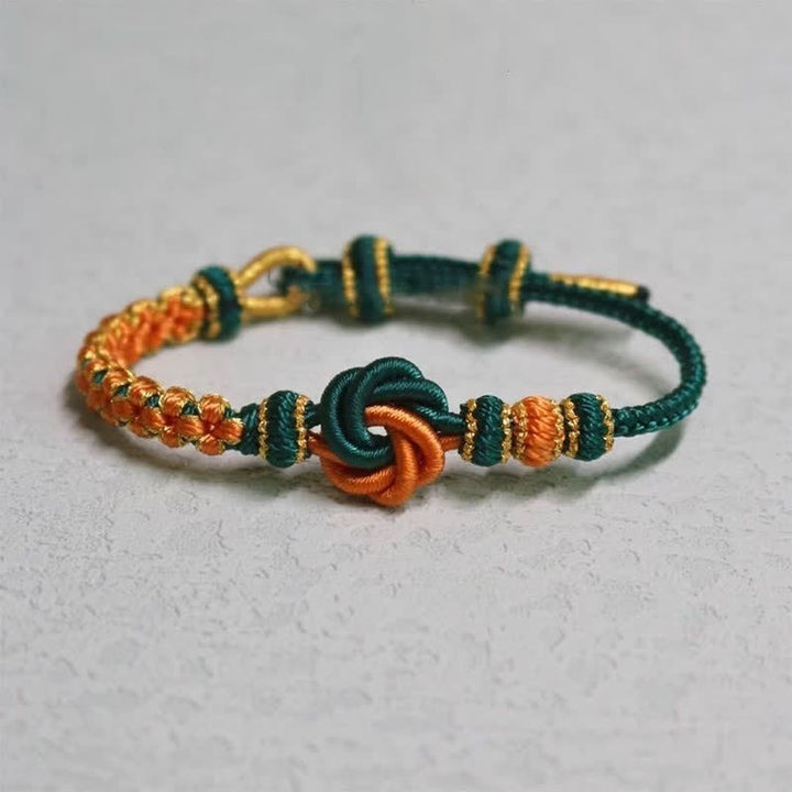 Buddha Stones Bracelet de confiance en corde tressée mandala - Vert foncé - Aucun accessoire - image 18