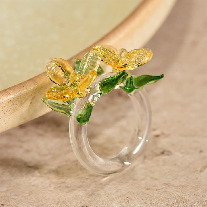 Buddha Stones Bague de sagesse Liuli Osmanthus - image 7