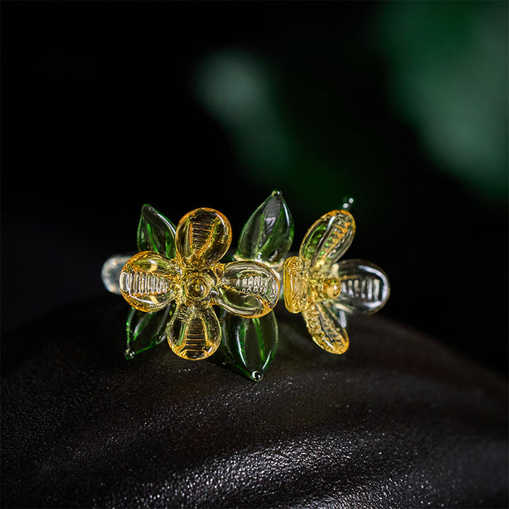Buddha Stones Bague de sagesse Liuli Osmanthus - image 3