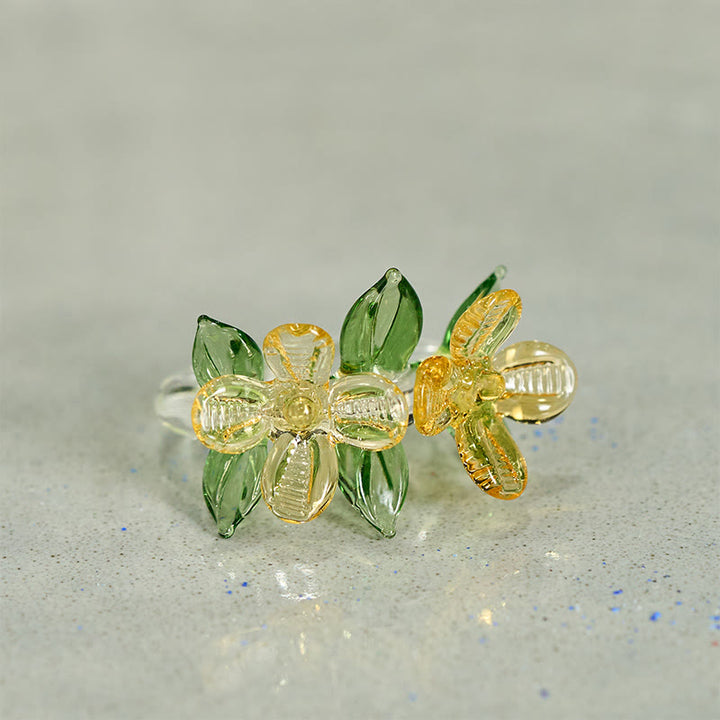 Buddha Stones Bague de sagesse Liuli Osmanthus - image 6