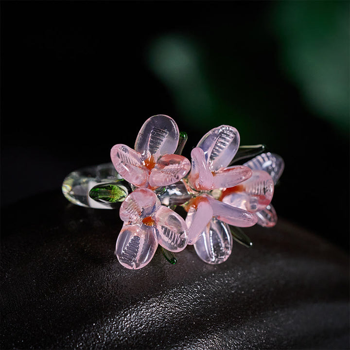 Buddha Stones Bague de sagesse en fleur de poirier Liuli - image 10