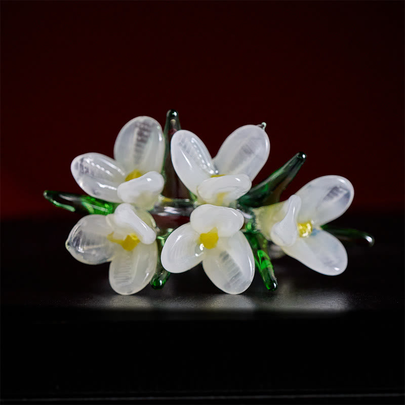 Buddha Stones Bague de sagesse en fleur de poirier Liuli - image 5