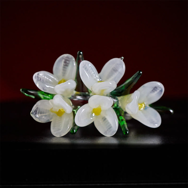 Buddha Stones Bague de sagesse en fleur de poirier Liuli - image 5