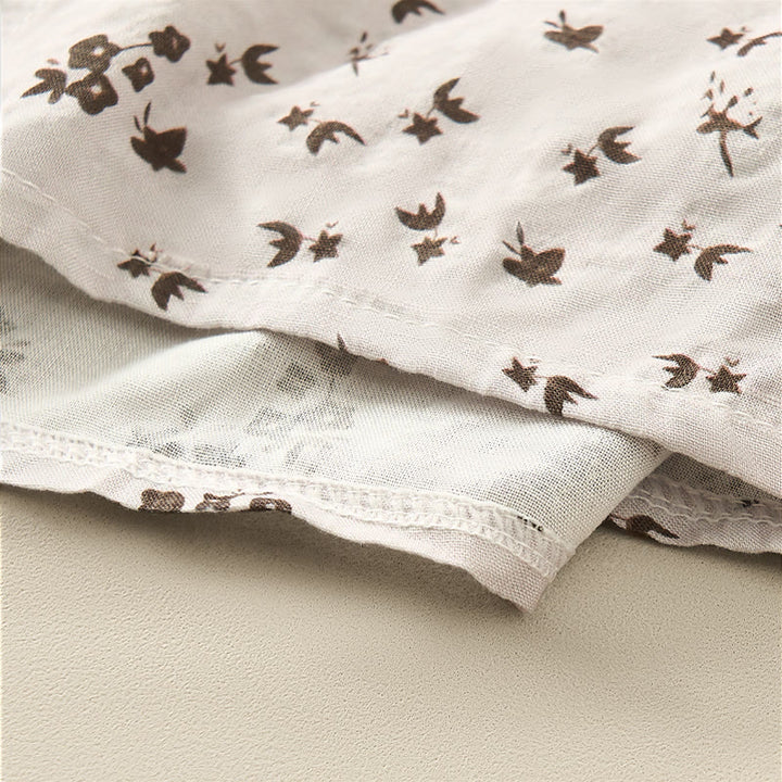 Buddha Stones Chemise à boutons pour femme, manches trois-quarts, imprimé floral décontracté - image 18