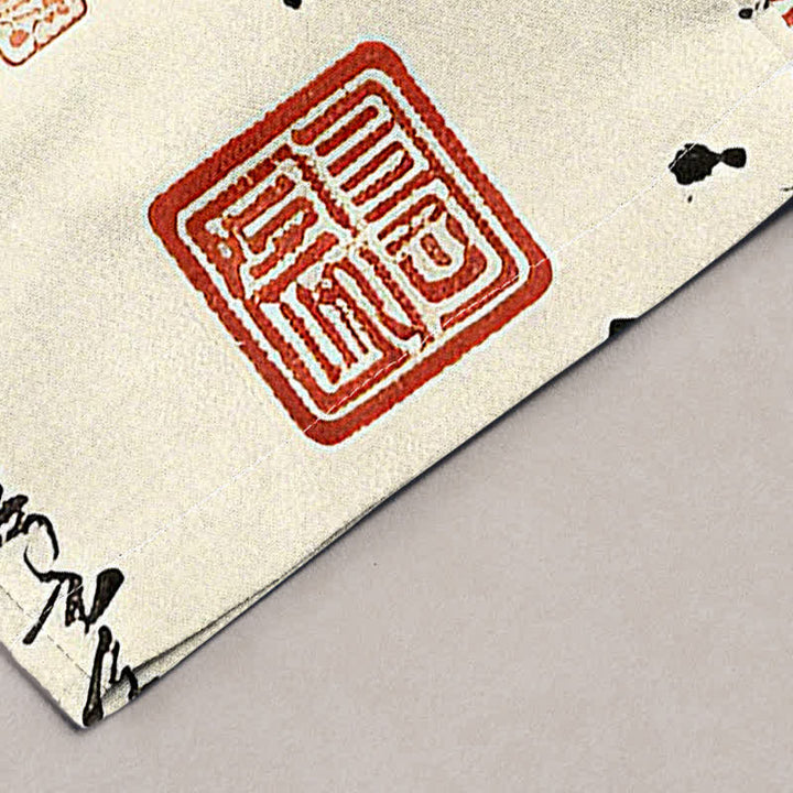 Buddha Stones Pantalon fuselé pour homme en coton imprimé bambou avec poches - image 2