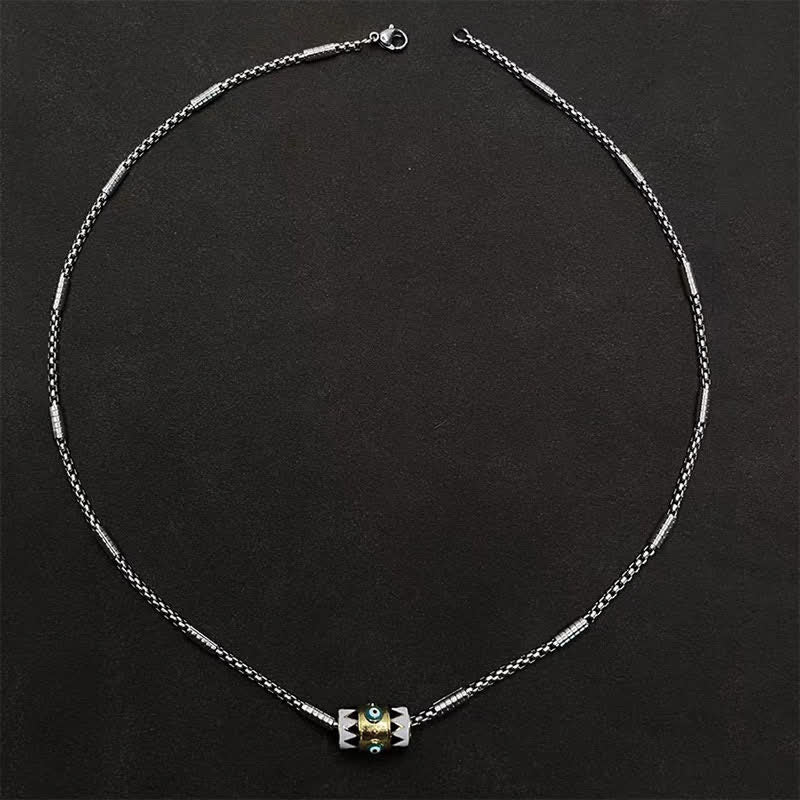 Buddha Stones Collier pendentif protection œil maléfique en émail cuivre - image 8