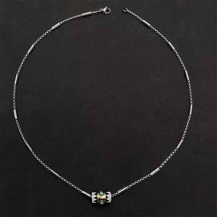 Buddha Stones Collier pendentif protection œil maléfique en émail cuivre - image 8