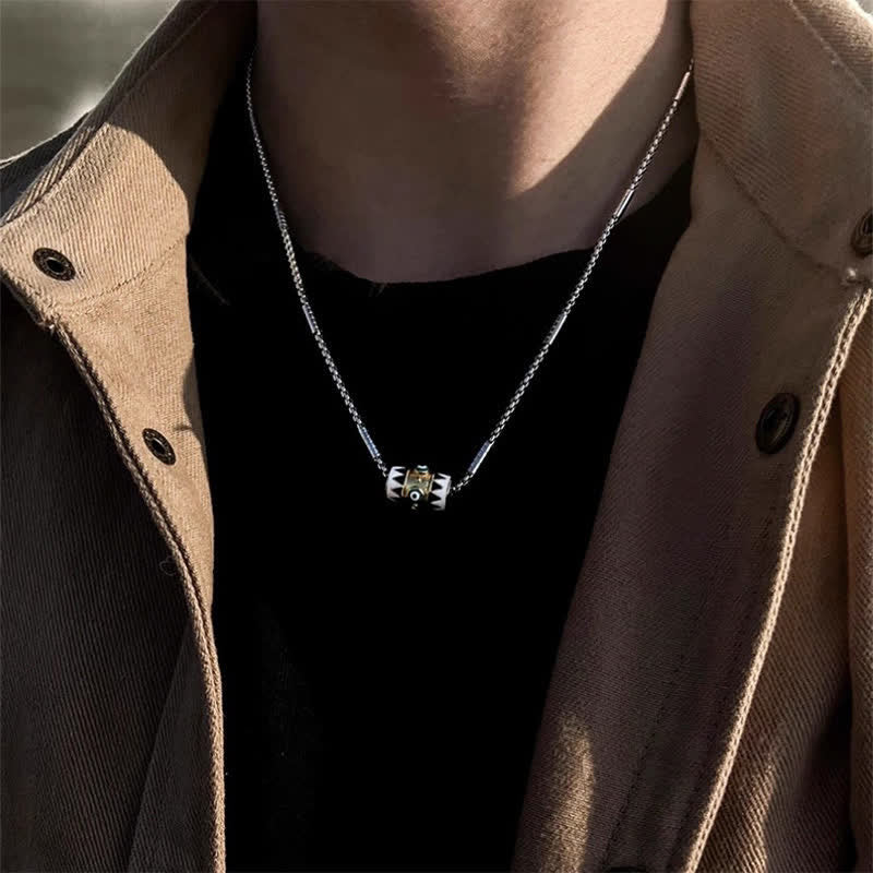 Buddha Stones Collier pendentif protection œil maléfique en émail cuivre - image 10