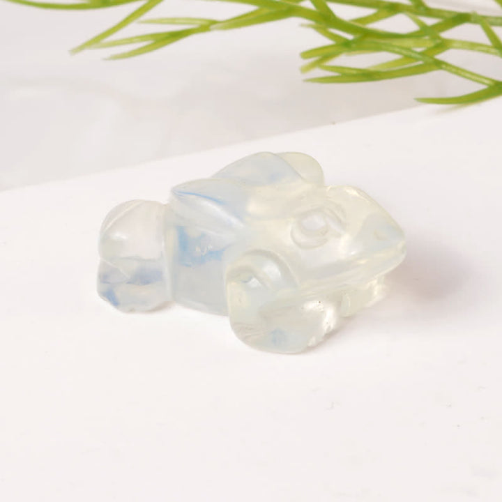 Buddha Stones Grenouille en aventurine verte naturelle, quartz clair, cristal et pierre décoratifs - image 19