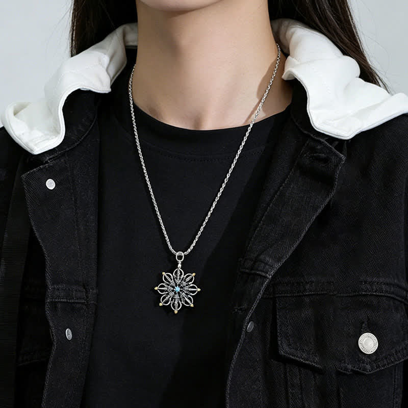 Buddha Stones Collier pendentif lotus en cuivre nouveau départ - image 8