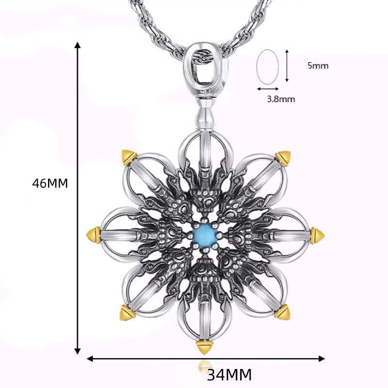 Buddha Stones Collier pendentif lotus en cuivre nouveau départ - image 10