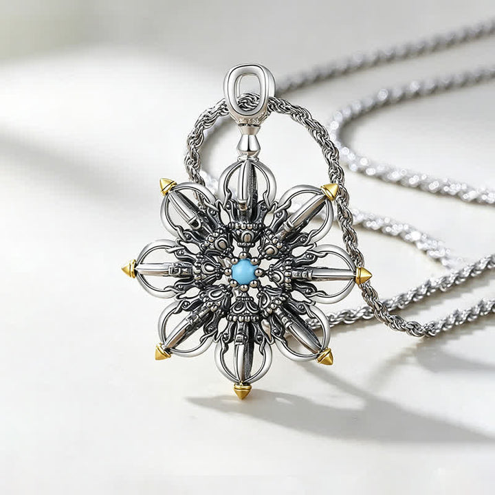 Buddha Stones Collier pendentif lotus en cuivre nouveau départ - image 3