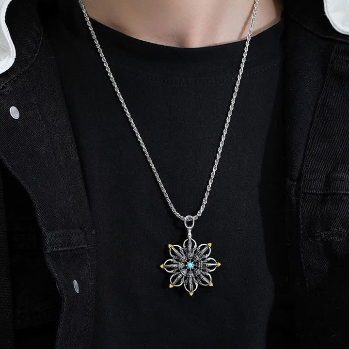 Buddha Stones Collier pendentif lotus en cuivre nouveau départ - image 7