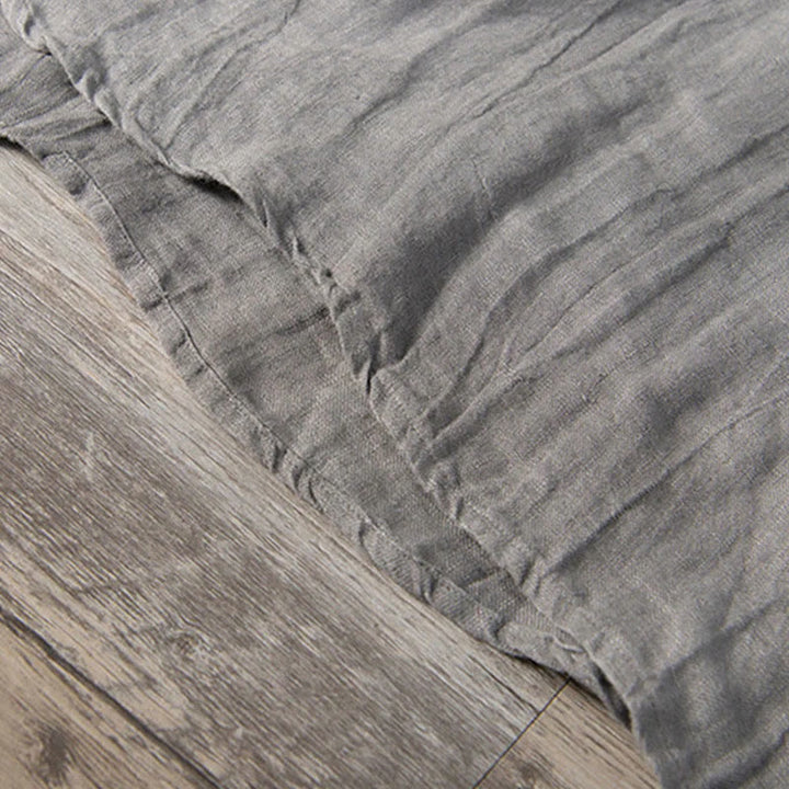 Chemise à manches courtes et demi-bouton en Coton et lin de couleur unie Buddha Stones pour hommes - image 37