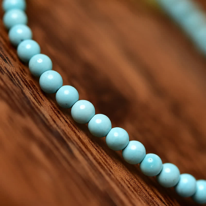 Buddha Stones Bracelet turquoise Fu porte-bonheur fait main en perles - image 10