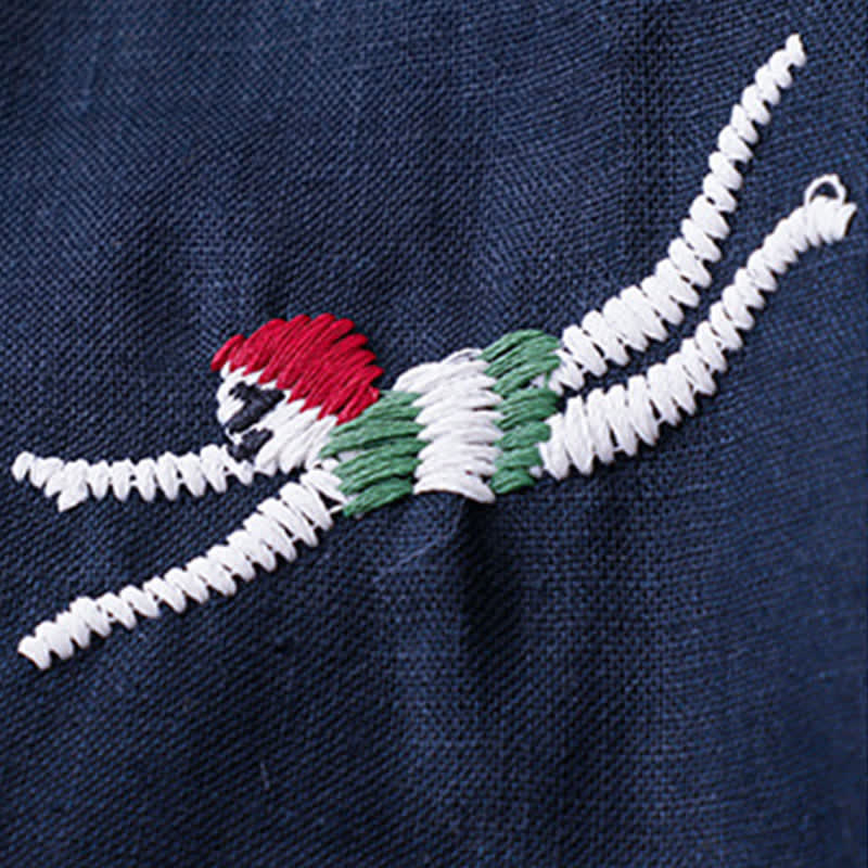 Buddha Stones T-shirts à manches courtes pour femmes, style été décontracté, avec broderie à motif de poisson - image 18
