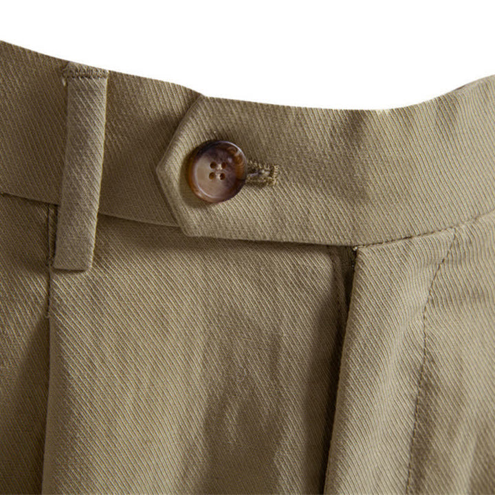 Short bermuda homme style classique décontracté d'été avec fermeture éclair et boutons, couleur unie, orné de Buddha Stones et de poches - image 2