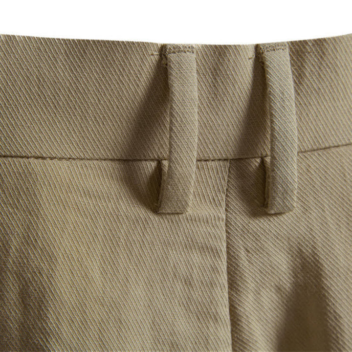 Short bermuda homme style classique décontracté d'été avec fermeture éclair et boutons, couleur unie, orné de Buddha Stones et de poches - image 10