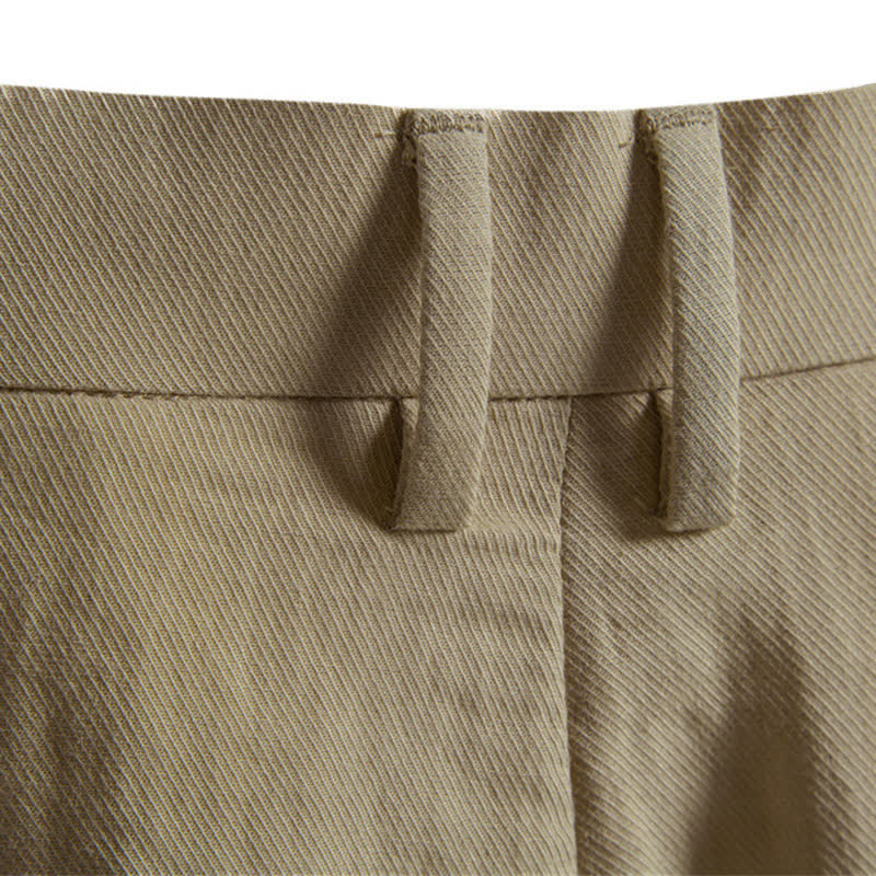 Short bermuda homme style classique décontracté d'été avec fermeture éclair et boutons, couleur unie, orné de Buddha Stones et de poches - image 10