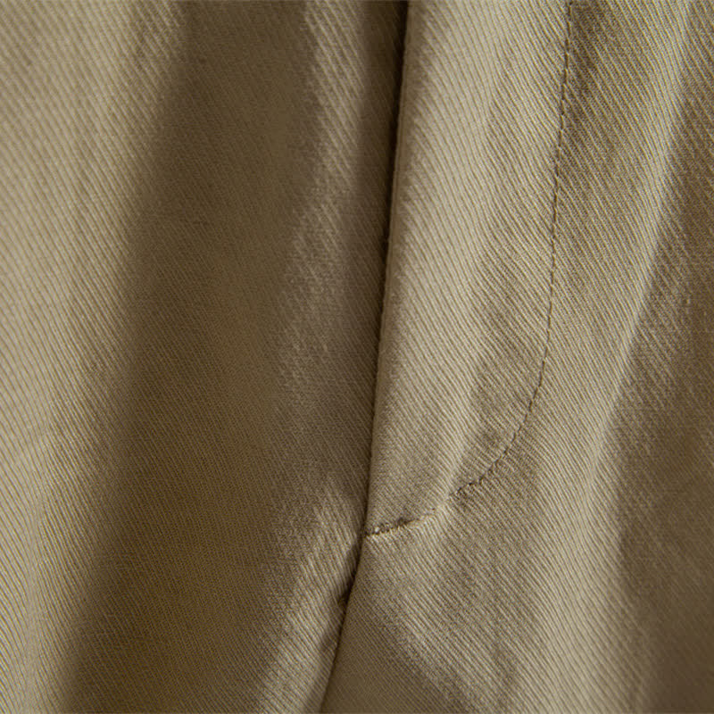 Short bermuda homme style classique décontracté d'été avec fermeture éclair et boutons, couleur unie, orné de Buddha Stones et de poches - image 4