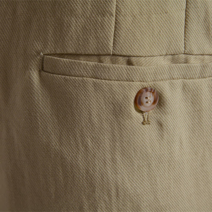 Short bermuda homme style classique décontracté d'été avec fermeture éclair et boutons, couleur unie, orné de Buddha Stones et de poches - image 9