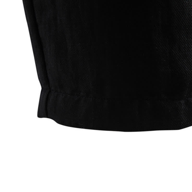 Short bermuda homme style classique décontracté d'été avec fermeture éclair et boutons, couleur unie, orné de Buddha Stones et de poches - image 20