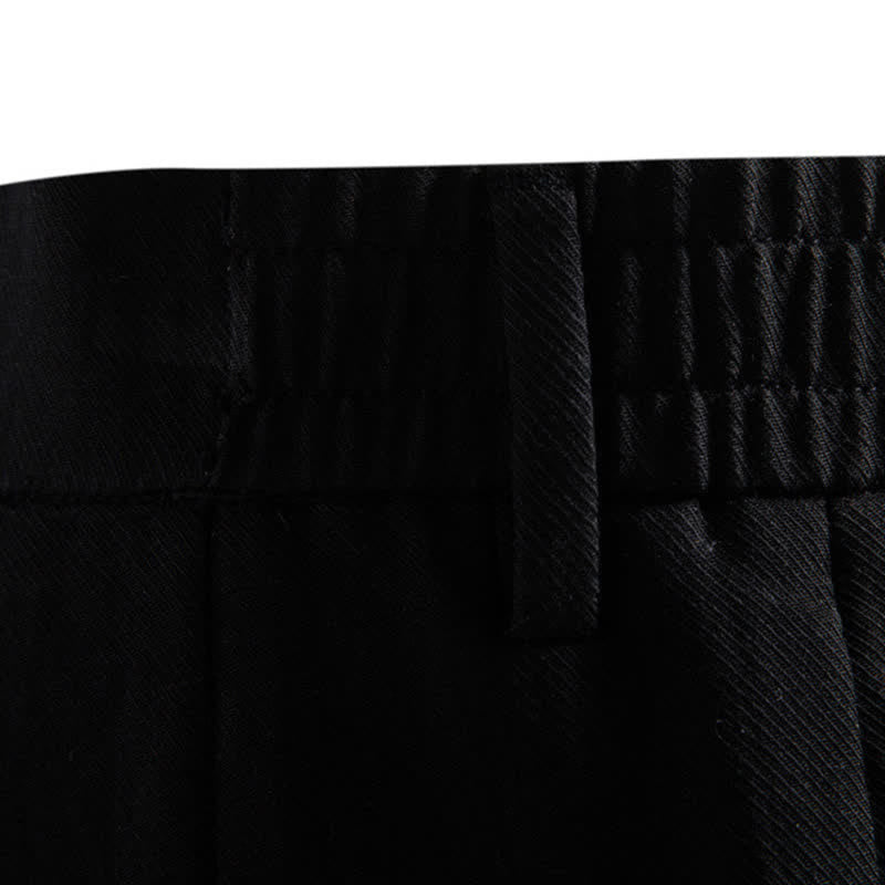 Short bermuda homme style classique décontracté d'été avec fermeture éclair et boutons, couleur unie, orné de Buddha Stones et de poches - image 18