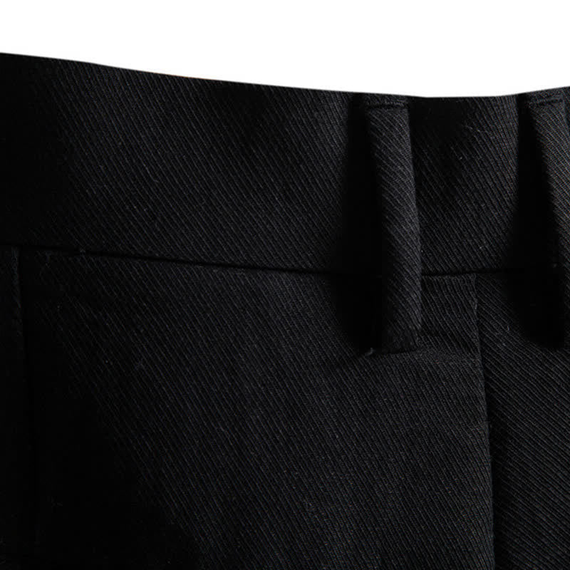 Short bermuda homme style classique décontracté d'été avec fermeture éclair et boutons, couleur unie, orné de Buddha Stones et de poches - image 19