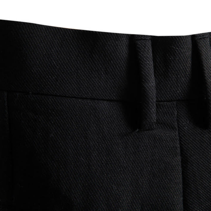 Short bermuda homme style classique décontracté d'été avec fermeture éclair et boutons, couleur unie, orné de Buddha Stones et de poches - image 19