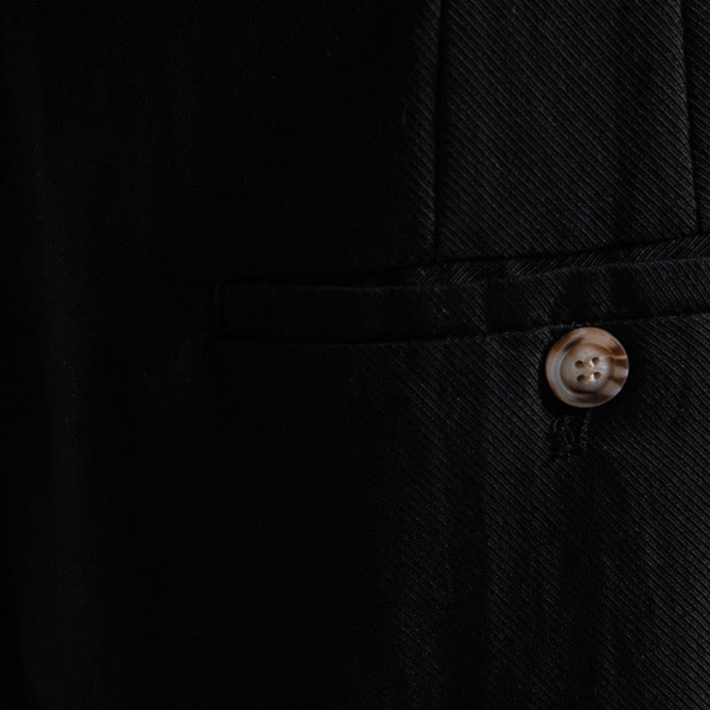 Short bermuda homme style classique décontracté d'été avec fermeture éclair et boutons, couleur unie, orné de Buddha Stones et de poches - image 15