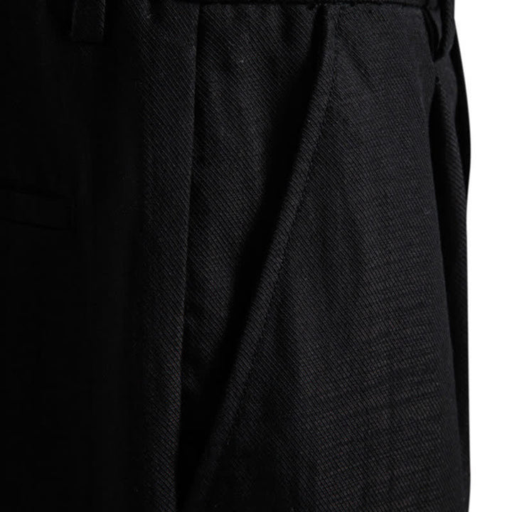 Short bermuda homme style classique décontracté d'été avec fermeture éclair et boutons, couleur unie, orné de Buddha Stones et de poches - image 17