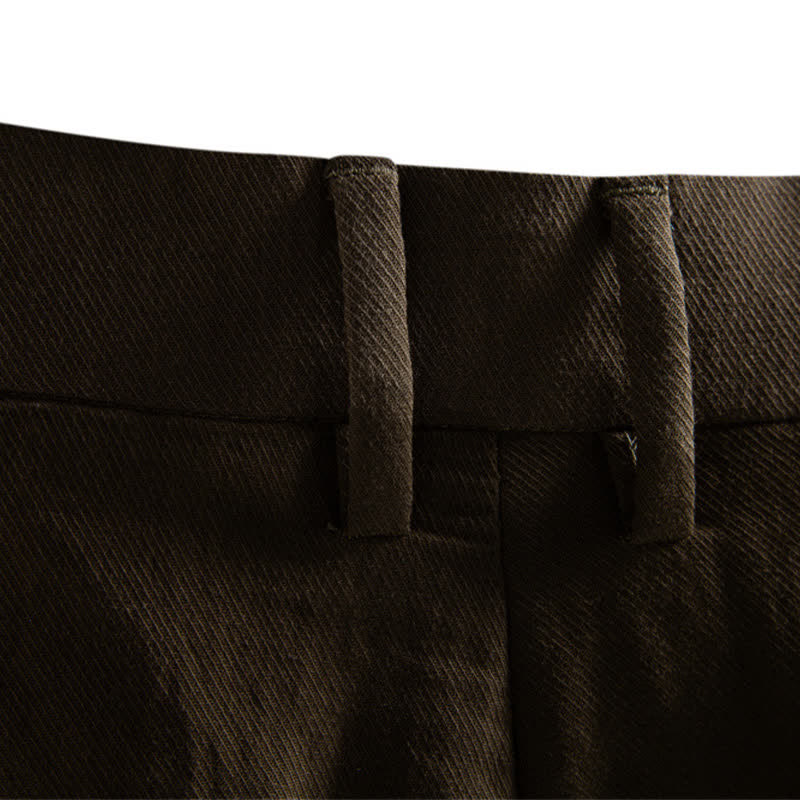 Short bermuda homme style classique décontracté d'été avec fermeture éclair et boutons, couleur unie, orné de Buddha Stones et de poches - image 30
