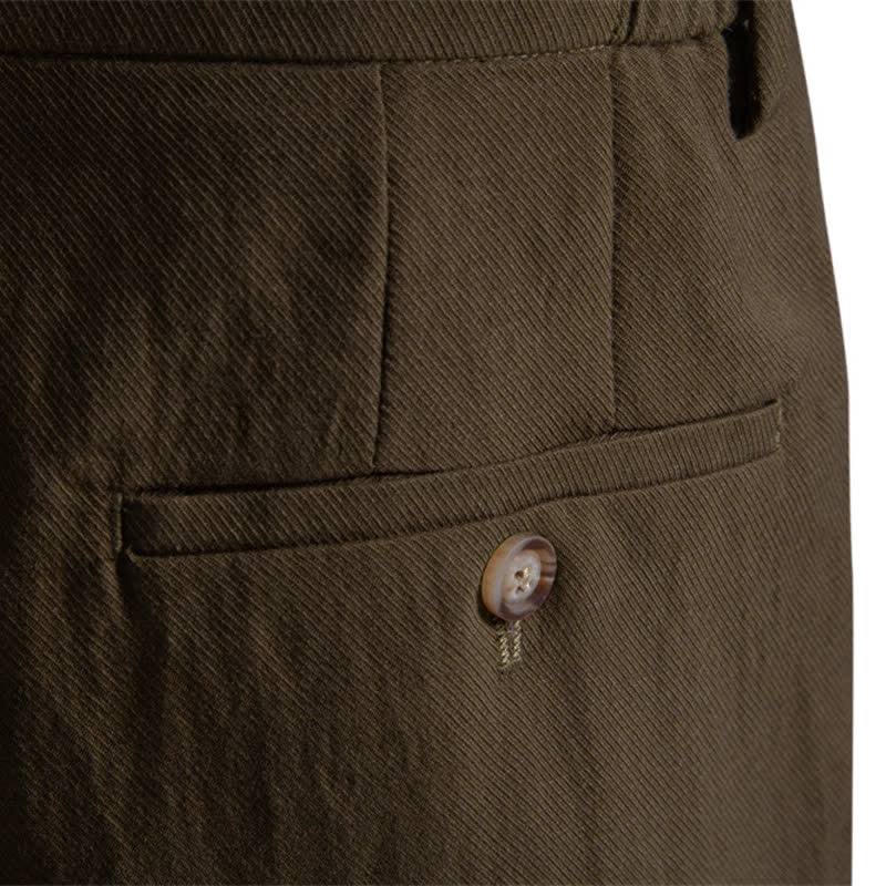 Short bermuda homme style classique décontracté d'été avec fermeture éclair et boutons, couleur unie, orné de Buddha Stones et de poches - image 28