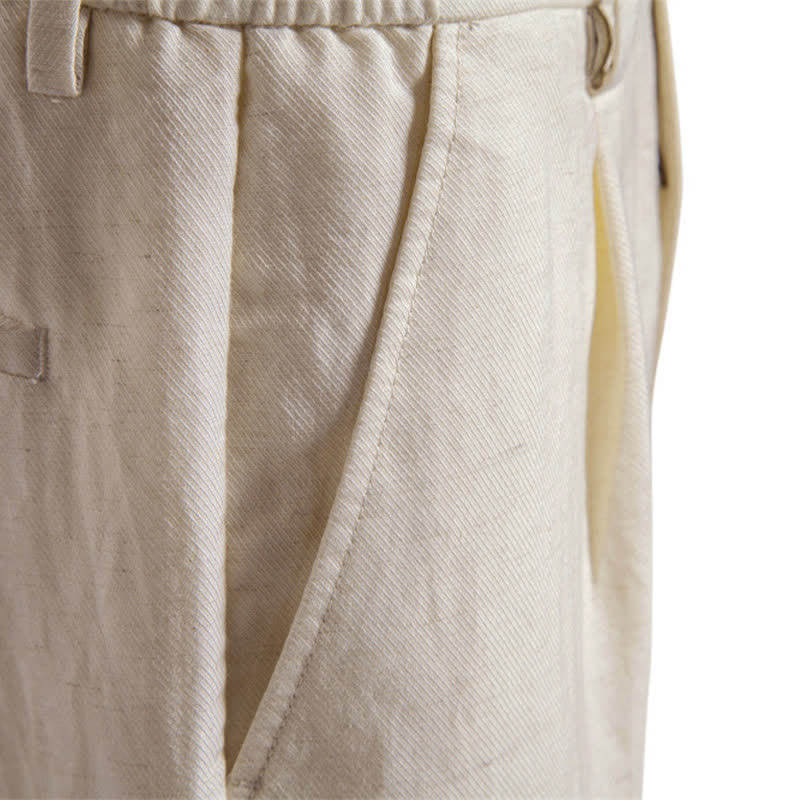 Short bermuda homme style classique décontracté d'été avec fermeture éclair et boutons, couleur unie, orné de Buddha Stones et de poches - image 34