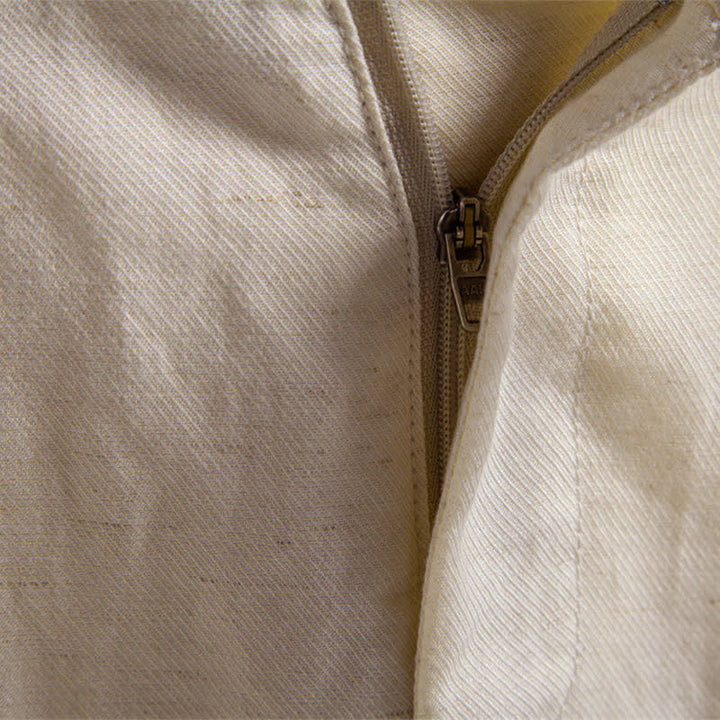 Short bermuda homme style classique décontracté d'été avec fermeture éclair et boutons, couleur unie, orné de Buddha Stones et de poches - image 36