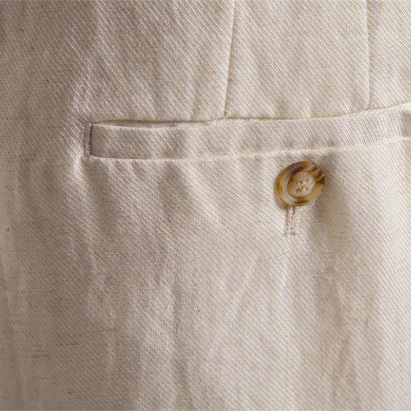 Short bermuda homme style classique décontracté d'été avec fermeture éclair et boutons, couleur unie, orné de Buddha Stones et de poches - image 40