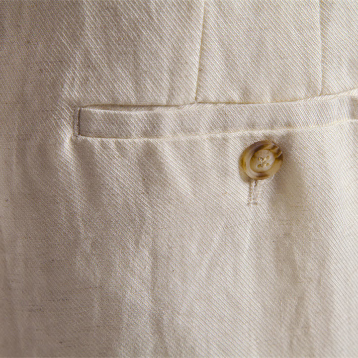 Short bermuda homme style classique décontracté d'été avec fermeture éclair et boutons, couleur unie, orné de Buddha Stones et de poches - image 40