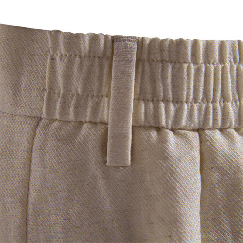 Short bermuda homme style classique décontracté d'été avec fermeture éclair et boutons, couleur unie, orné de Buddha Stones et de poches - image 38