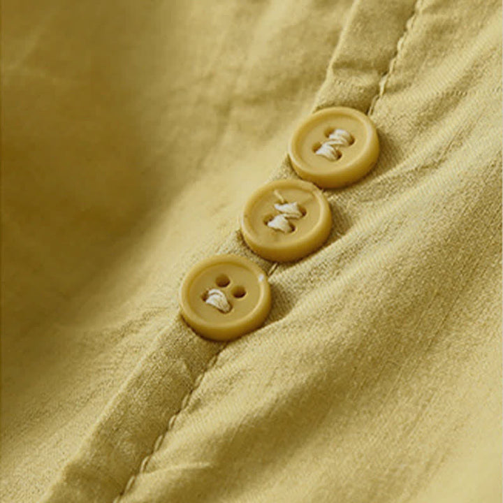Buddha Stones T-shirts à manches courtes pour femmes, col rond, broderie florale, style décontracté d'été - image 11