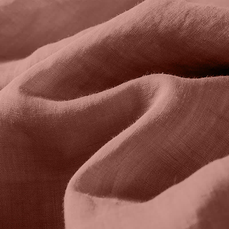 Buddha Stones Chemises d'été décontractées pour femmes, col à volants, boutonnées au dos, unies, sans manches - image 12