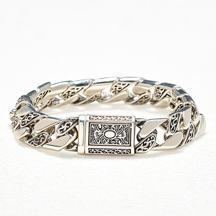 Buddha Stones Bracelet cubain tressé en cuivre, motif floral, style Tang Dynasty, porte-bonheur - image 3