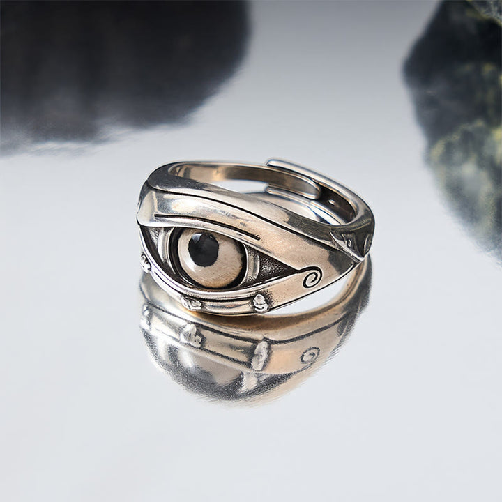 Buddha Stones Bague ajustable avec perles Dzi en cuivre pour protéger du mauvais œil - image 3