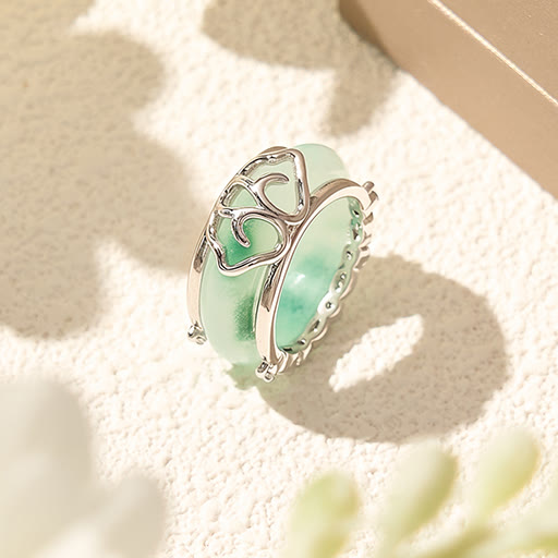 Buddha Stones Bague d'auto-soin Hollow Craft en cuivre et résine - US7 - image 0